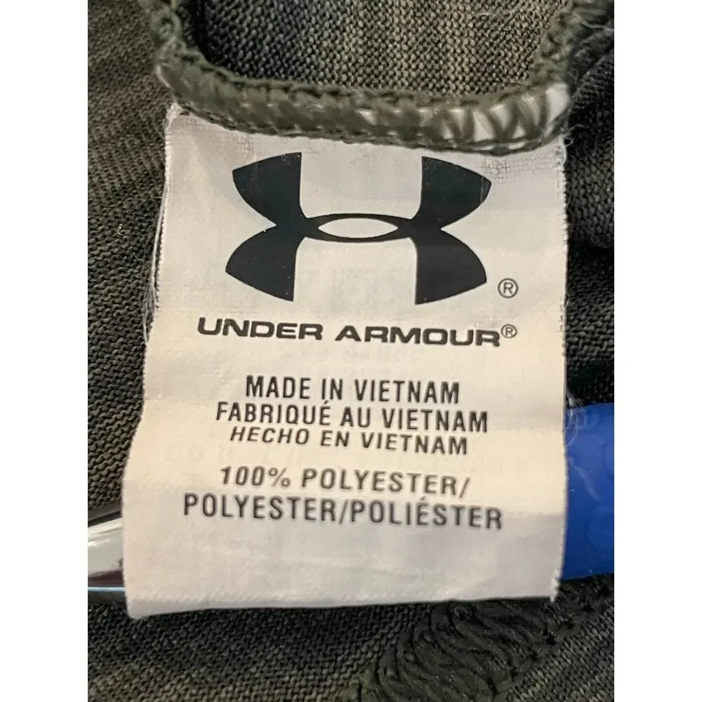 Under Armour Green and Neon 1/4 zip long sleeve Heat Gear Large - Picture 8 of 9